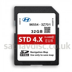 Hyundai GEN4 4.X STD4 Navigation SD Card Map Update EU and UK 2023