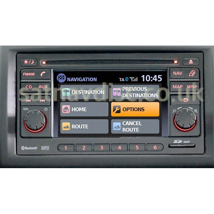 Nissan Note Sat Nav car stereo with Map SD Card, LCN Connect CD player radio