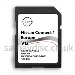 Nissan Connect 1 v12 Navigation SD Card Map Update 2022 - 2023