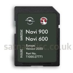 Opel Vauxhall Navi600 Navigation SD Card Map Update 2021