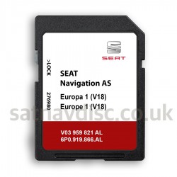 Seat AS MIB2 v18 Navigation SD Card Map Update Europa | UK 2024