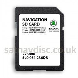Skoda Amundsen2 MIB2 V17 Navigation SD Card Map Update 2023 - 2024