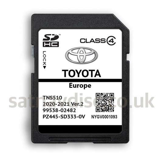 Toyota TNS510 Navigation SD Card Map Update 2020 - 2021