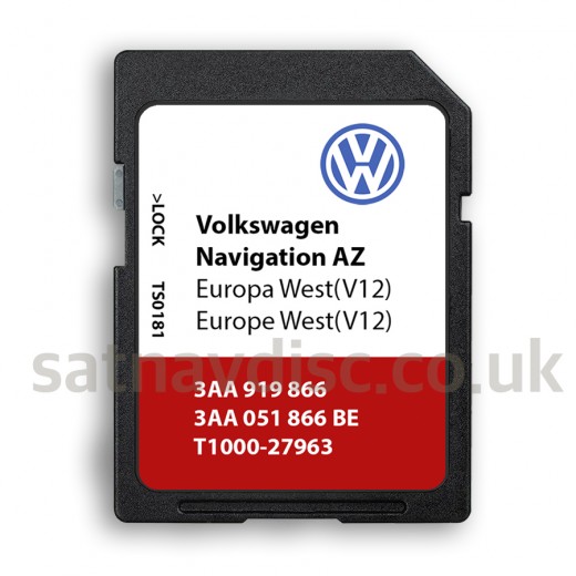Volkswagen RNS315 V12 Navigation SD Card Map Europe Update 2021